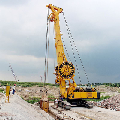 80 Metre Derinlik 1.5m duvar genişliği Hidrolik Yeraltı Diyaframlı Duvar Kepçesi, temel çukuru desteği, demiryolu taşımacılığı, vb.